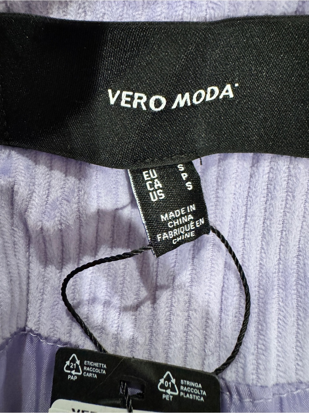 NWT-Vero Moda Light Lavender Corduroy Puffer Jacket - Picture 6 of 7